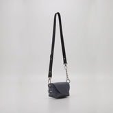 Handgefertigte Leder Umhängetasche - Graue und blaue Textur - Vanelion-Taschenwelt